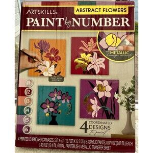 ArtSkills Abstract Flowers Paint by Number Kit New In Box DIY Craft Creative